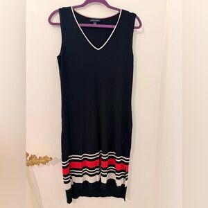 Tommy Hilfiger Black Dress with Red and White Accents